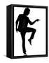 Full Length Silhouette Of A Young Man Dancer Dancing Funky Hip Hop R And B-OSTILL-Framed Stretched Canvas