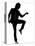 Full Length Silhouette Of A Young Man Dancer Dancing Funky Hip Hop R And B-OSTILL-Stretched Canvas