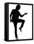Full Length Silhouette Of A Young Man Dancer Dancing Funky Hip Hop R And B-OSTILL-Framed Stretched Canvas