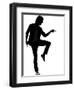 Full Length Silhouette Of A Young Man Dancer Dancing Funky Hip Hop R And B-OSTILL-Framed Art Print