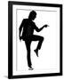 Full Length Silhouette Of A Young Man Dancer Dancing Funky Hip Hop R And B-OSTILL-Framed Art Print