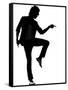 Full Length Silhouette Of A Young Man Dancer Dancing Funky Hip Hop R And B-OSTILL-Framed Stretched Canvas