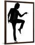 Full Length Silhouette Of A Young Man Dancer Dancing Funky Hip Hop R And B-OSTILL-Framed Art Print