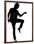 Full Length Silhouette Of A Young Man Dancer Dancing Funky Hip Hop R And B-OSTILL-Framed Art Print