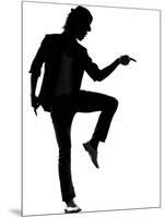 Full Length Silhouette Of A Young Man Dancer Dancing Funky Hip Hop R And B-OSTILL-Mounted Art Print