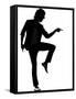 Full Length Silhouette Of A Young Man Dancer Dancing Funky Hip Hop R And B-OSTILL-Framed Stretched Canvas