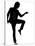 Full Length Silhouette Of A Young Man Dancer Dancing Funky Hip Hop R And B-OSTILL-Stretched Canvas