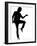 Full Length Silhouette Of A Young Man Dancer Dancing Funky Hip Hop R And B-OSTILL-Framed Art Print