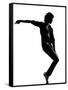 Full Length Silhouette Of A Young Man Dancer Dancing Funky Hip Hop R And B-OSTILL-Framed Stretched Canvas