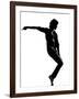 Full Length Silhouette Of A Young Man Dancer Dancing Funky Hip Hop R And B-OSTILL-Framed Art Print