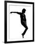 Full Length Silhouette Of A Young Man Dancer Dancing Funky Hip Hop R And B-OSTILL-Framed Art Print