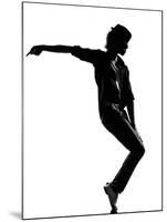 Full Length Silhouette Of A Young Man Dancer Dancing Funky Hip Hop R And B-OSTILL-Mounted Art Print