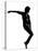 Full Length Silhouette Of A Young Man Dancer Dancing Funky Hip Hop R And B-OSTILL-Stretched Canvas