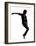 Full Length Silhouette Of A Young Man Dancer Dancing Funky Hip Hop R And B-OSTILL-Framed Art Print