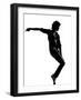 Full Length Silhouette Of A Young Man Dancer Dancing Funky Hip Hop R And B-OSTILL-Framed Art Print