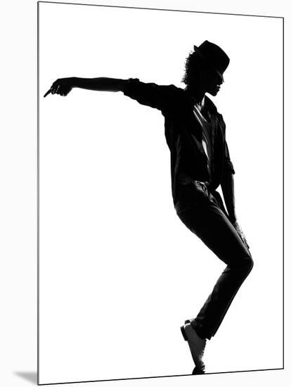 Full Length Silhouette Of A Young Man Dancer Dancing Funky Hip Hop R And B-OSTILL-Mounted Art Print