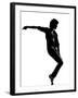 Full Length Silhouette Of A Young Man Dancer Dancing Funky Hip Hop R And B-OSTILL-Framed Art Print