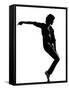 Full Length Silhouette Of A Young Man Dancer Dancing Funky Hip Hop R And B-OSTILL-Framed Stretched Canvas