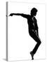 Full Length Silhouette Of A Young Man Dancer Dancing Funky Hip Hop R And B-OSTILL-Stretched Canvas