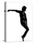 Full Length Silhouette Of A Young Man Dancer Dancing Funky Hip Hop R And B-OSTILL-Stretched Canvas