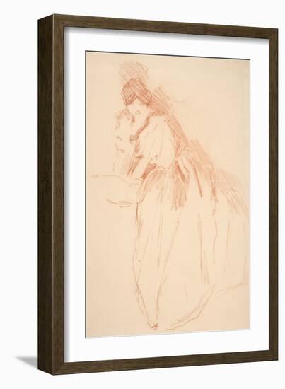 Full Length Woman with Obscured Hands-John White Alexander-Framed Giclee Print