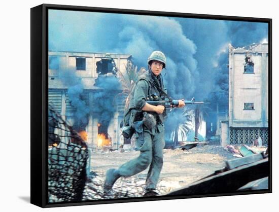 FULL METAL JACKET, 1987 directed by STANLEY KUBRICK Matthew Modine (photo)-null-Framed Stretched Canvas