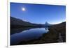 Full Moon and Matterhorn Illuminated for the 150th Anniversary of the First Ascent, Swiss Alps-Roberto Moiola-Framed Photographic Print