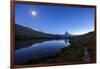 Full Moon and Matterhorn Illuminated for the 150th Anniversary of the First Ascent, Swiss Alps-Roberto Moiola-Framed Photographic Print