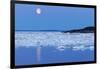 Full Moon and Melting Sea Ice, Repulse Bay, Nunavut Territory, Canada-Paul Souders-Framed Photographic Print