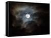 Full Moon and Passing Clouds at Night-Adam Jones-Framed Stretched Canvas