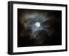 Full Moon and Passing Clouds at Night-Adam Jones-Framed Photographic Print