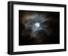 Full Moon and Passing Clouds at Night-Adam Jones-Framed Photographic Print