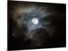 Full Moon and Passing Clouds at Night-Adam Jones-Stretched Canvas