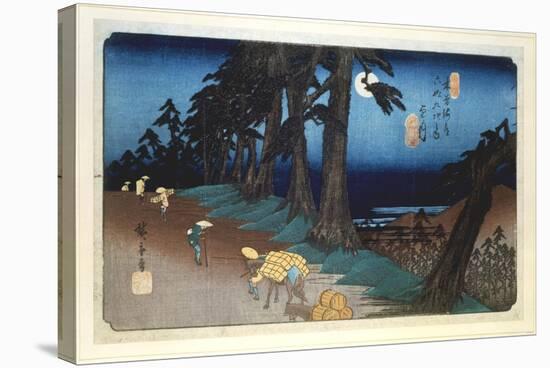 Full Moon at Mochizuki, from 69 Stations of Kisokaido, 1832-Ando Hiroshige-Stretched Canvas