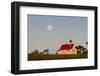 Full Moon Behind a Little Chapel, Westcoast, Northland, North Island, New Zealand, Pacific-Michael-Framed Photographic Print