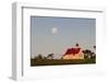 Full Moon Behind a Little Chapel, Westcoast, Northland, North Island, New Zealand, Pacific-Michael-Framed Photographic Print