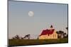 Full Moon Behind a Little Chapel, Westcoast, Northland, North Island, New Zealand, Pacific-Michael-Mounted Photographic Print