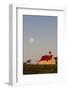 Full Moon Behind a Little Chapel, Westcoast, Northland, North Island, New Zealand, Pacific-Michael-Framed Photographic Print