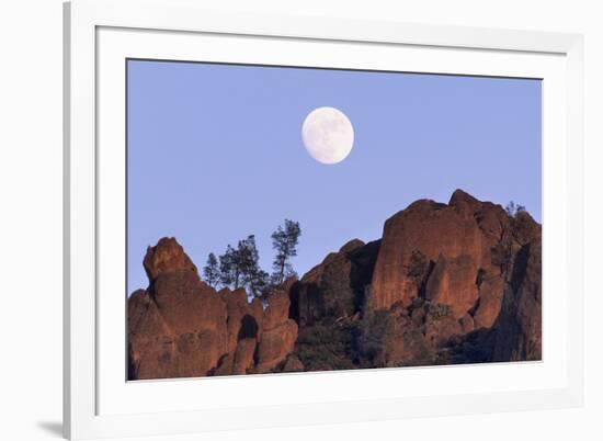 Full Moon, High Peaks, Pinnacles National Monument, California, USA-Gerry Reynolds-Framed Photographic Print