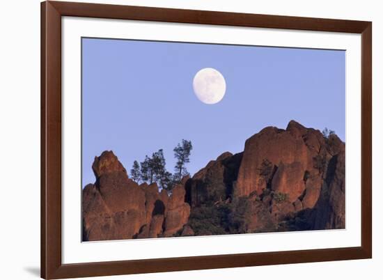 Full Moon, High Peaks, Pinnacles National Monument, California, USA-Gerry Reynolds-Framed Photographic Print