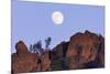 Full Moon, High Peaks, Pinnacles National Monument, California, USA-Gerry Reynolds-Mounted Photographic Print