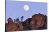 Full Moon, High Peaks, Pinnacles National Monument, California, USA-Gerry Reynolds-Stretched Canvas