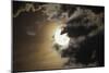Full Moon in Clouds, Gleichen, Alberta, Canada-null-Mounted Photographic Print