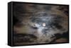 Full Moon in Clouds-null-Framed Stretched Canvas