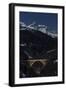 Full Moon Night at Langwies in Canton of Grisons-Armin Mathis-Framed Photographic Print