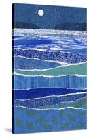 Full Moon Ocean I-Suzanne Siegel-Stretched Canvas