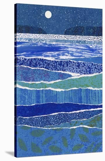 Full Moon Ocean I-Suzanne Siegel-Stretched Canvas