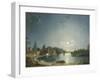 Full Moon on the River at Brentford-Henry Pether-Framed Giclee Print