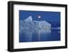 Full Moon over an Iceberg at Dusk, Saqqaq, Disko Bay, Greenland, September 2009-Jensen-Framed Photographic Print