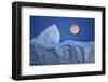 Full Moon over an Iceberg at Dusk, Saqqaq, Disko Bay, Greenland, September 2009-Jensen-Framed Photographic Print